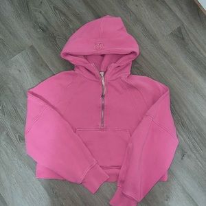 lululemon pink blossom scuba half zip